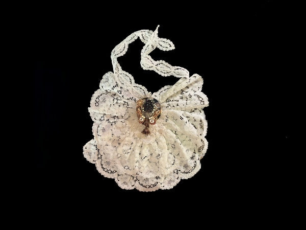 Ivory Nottingham Lace Jabot - JABOTE