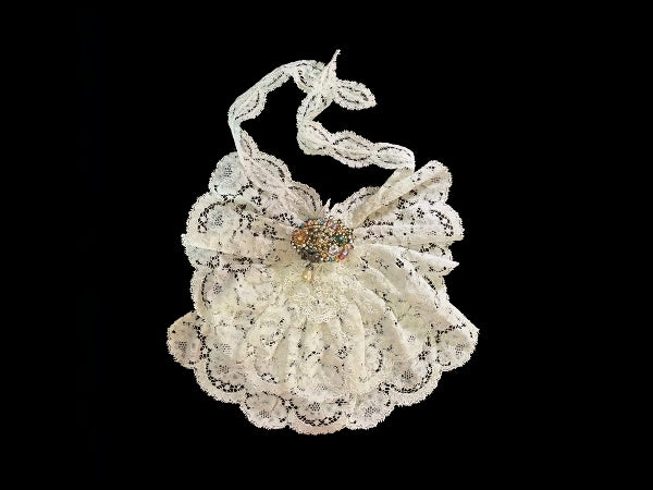 Ivory Nottingham Lace Jabot - JABOTE