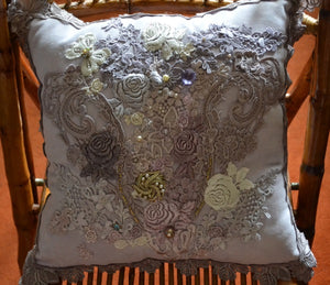 Lace Lovers Parma Violet Velvet Cushion - LLCN102