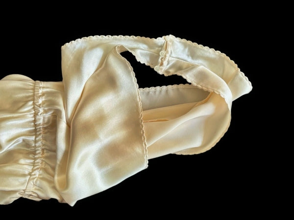 Pure Ivory Silk and Nottingham Lace Cami-Knickers