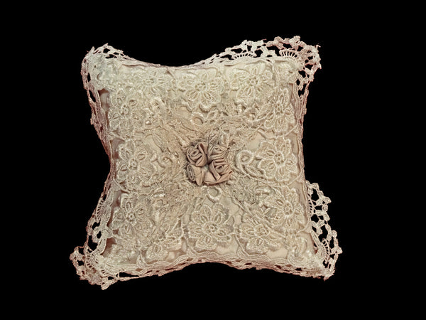 Small Ivory Silk Decorative Pillow - CN215