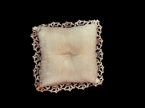 Small Ivory Silk Decorative Pillow - CN215