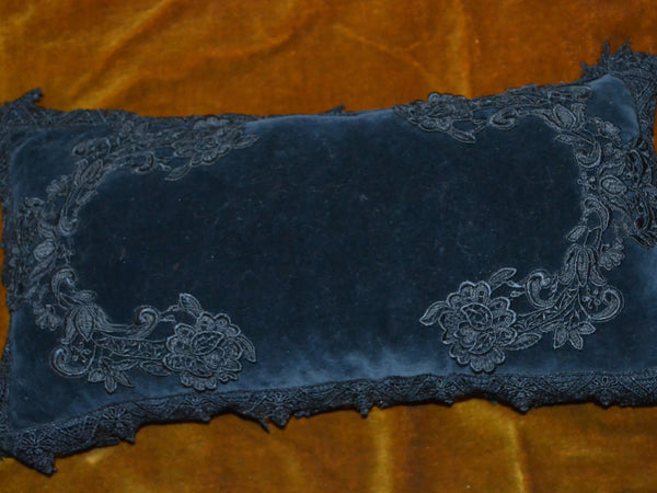 Large Black Cotton Velvet Jewellery Display Cushion - CN214