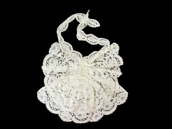 Ivory Nottingham Lace Jabot - JABOT E