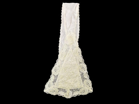 Ivory Nottingham Lace Jabot - JABOT A