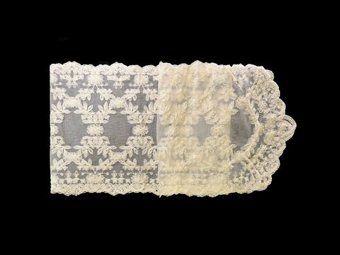 Ivory All Over Lace Long Scarf - SF2198