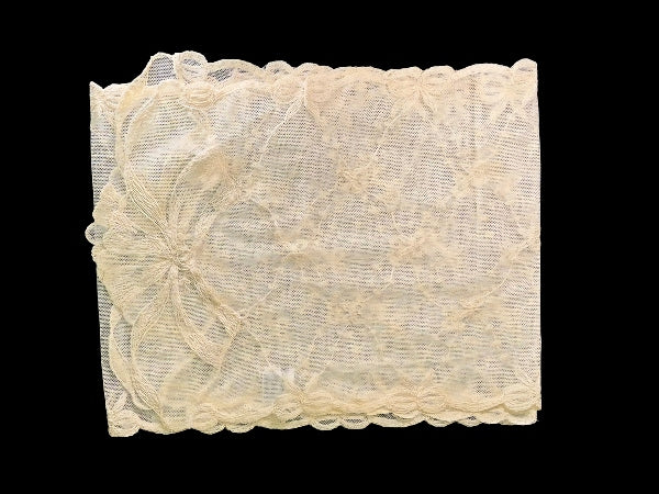 Cream All Over Lace Long Scarf - SF220