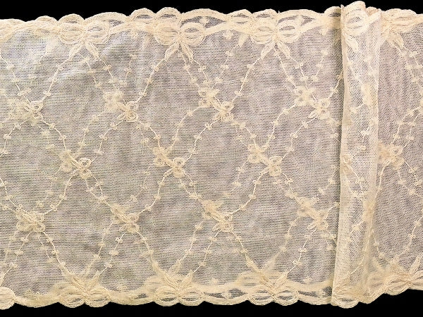 Cream All Over Lace Long Scarf - SF220