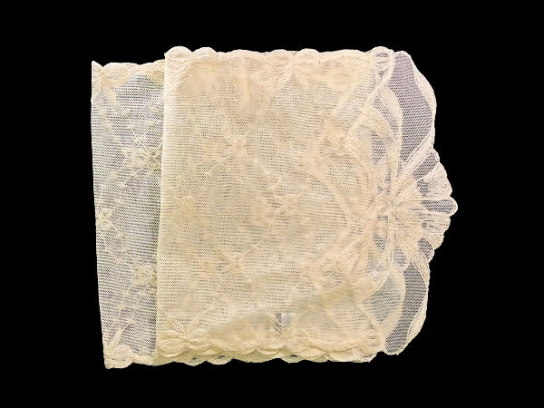 Cream All Over Lace Long Scarf - SF220