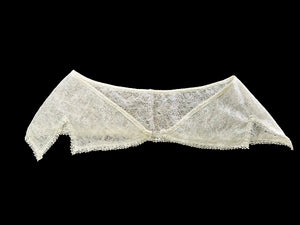 Ivory Vintage Narrow Nottingham Lace Collar - CR104