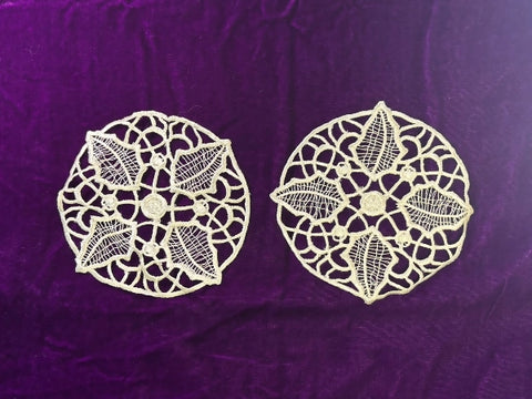 Ivory Holly Coasters - CSC4