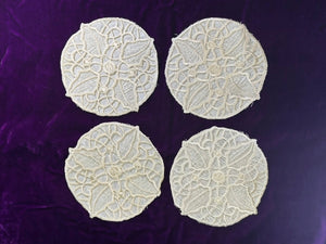 Ivory Holly Coasters - CSC3