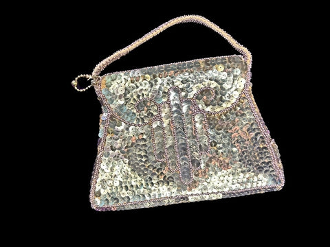 Vintage 1930's Austrian Sequinned Gold Purse - VP2