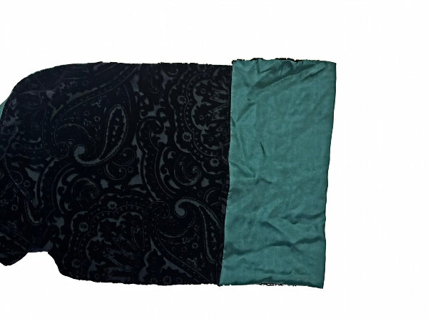 Black Devore Silk Velvet Scarf - SF2003