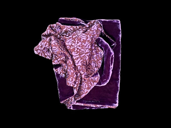 Silk Velvet and Devore Silk Scarf - SF2005