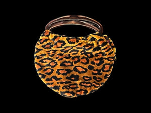 Leopard Skin Cotton Velvet Purse - PUR51