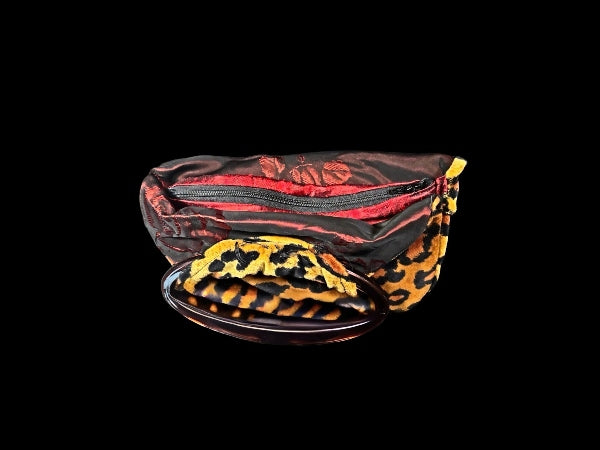 Leopard Skin Cotton Velvet Purse - PUR51