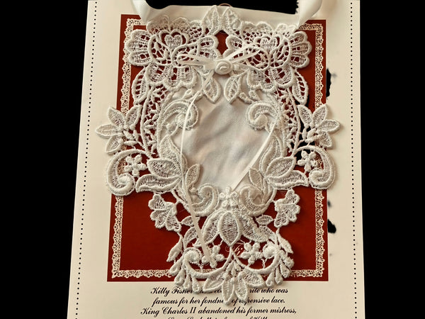 Ivory Nottingham Lace Jabot/Ruffle - JABOTT
