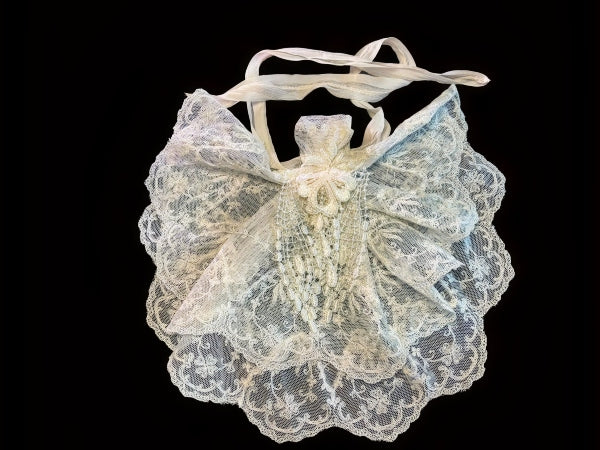 Ivory Nottingham Lace Jabot/Ruffle - JABOTH