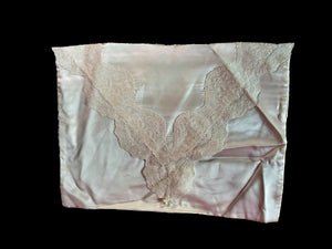 Pure Silk and Nottingham Lace Cream Lingerie/Travel Bag with Princess Diana Lace - LBG159