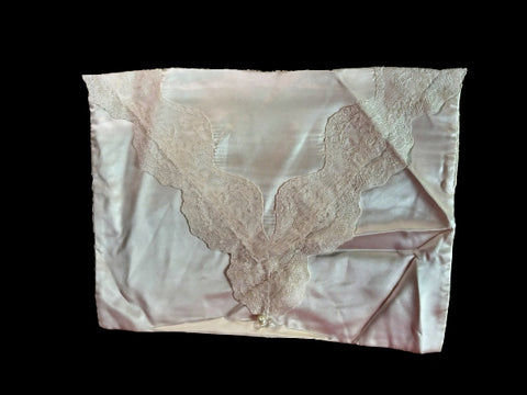 Pure Silk and Nottingham Lace Cream Lingerie/Travel Bag with Princess Diana Lace - LBG159