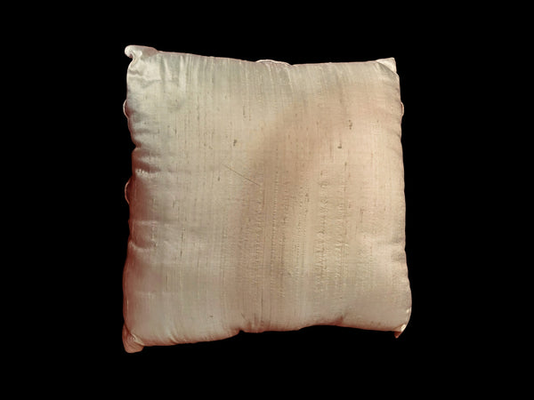 Lace Lovers Cream Silk and Nottingham Lace Cushion - LLCN3012