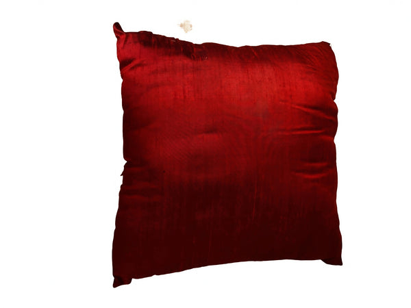 Lace Lovers Ruby and Gold Nottingham Lace Silk Cushion - LLCN3015