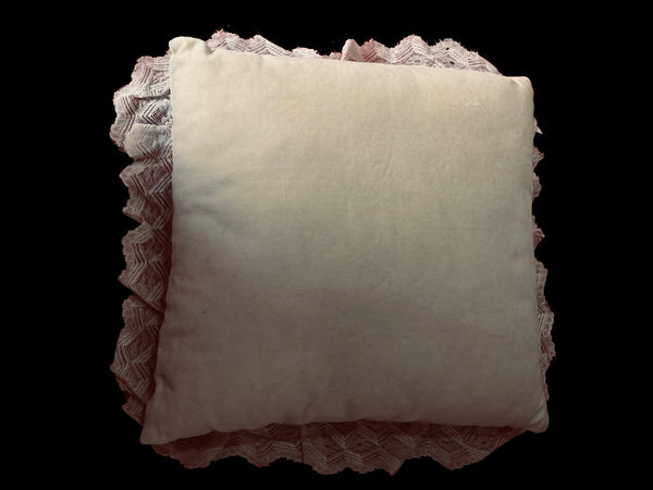 Lace Lovers Velvet and Old Nottingham Lace Cushion - LLCN3022