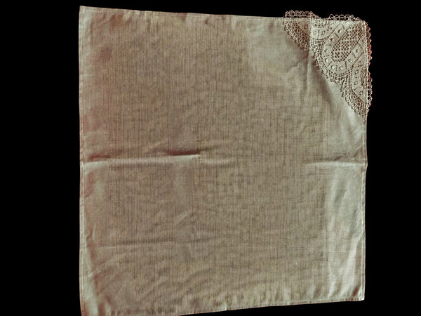 Linen and Cluny Lace Napkin - N2