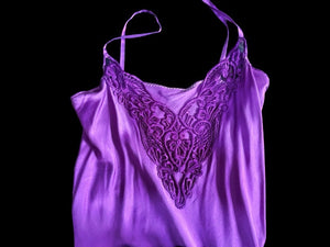 Pure Silk and Nottingham Lace Nightdress/Slip Dress - NSD000001