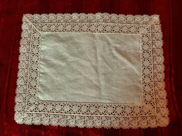 Nottingham Lace and Irish Linen Place Mat  - PM624/2