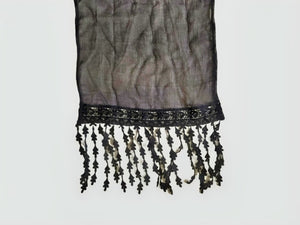Plain Silk Chiffon Drippy Scarf - SF503