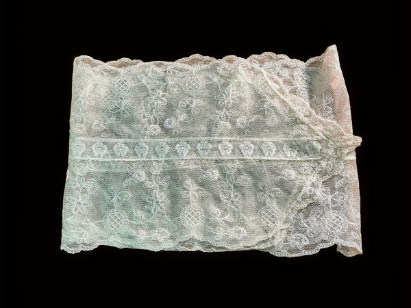 Ivory Flowers Lace Scarf - SF102