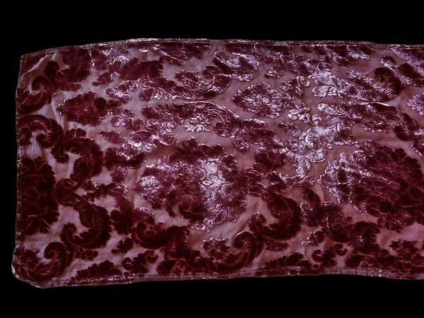 Parma Violet Devore Silk Velvet Scarf - SF2009