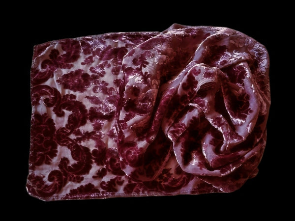 Parma Violet Devore Silk Velvet Scarf - SF2009