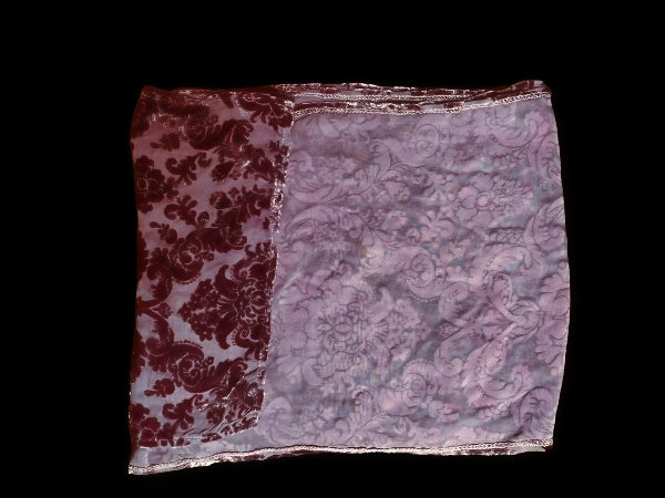 Parma Violet Devore Silk Velvet Scarf - SF2009
