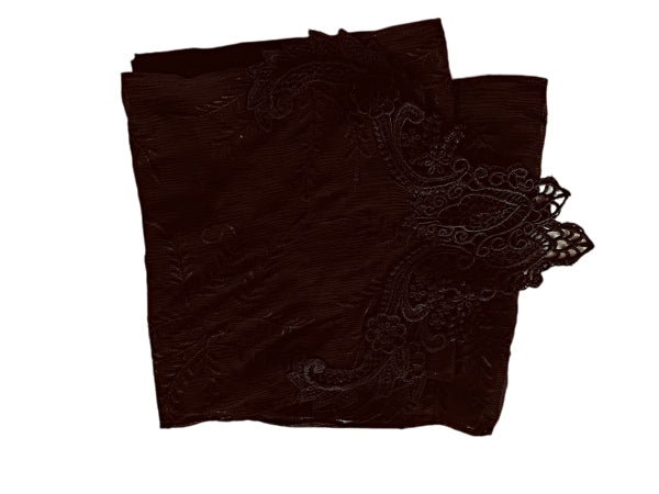 Extra Long Black Silk Chiffon Scarf - SF20266
