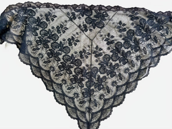 Nottingham Lace Deco Shawl - SH141