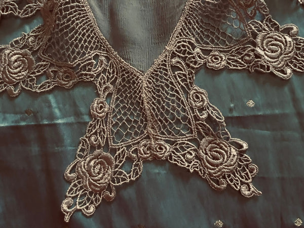 Dragonfly Embroidered Silk Shawl - SH303