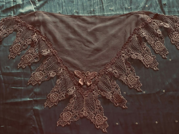 Beaded Butterfly Silk Shawl - SH304