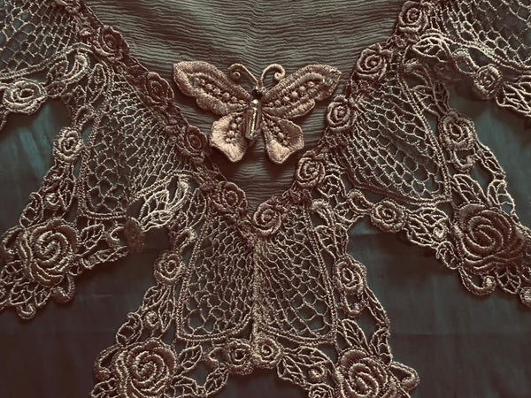 Beaded Butterfly Silk Shawl - SH304