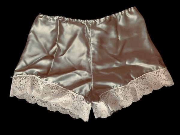 Pure Silk and Nottingham Lace Shorts in Ocean Pearl - SHORT1