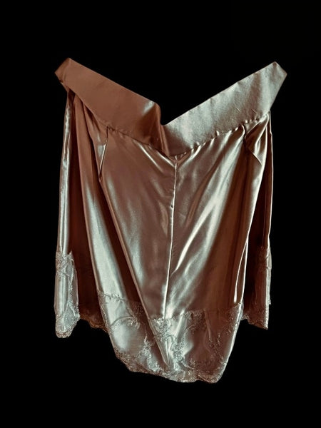 Silver Silk and Nottingham Lace Skirt - SK1