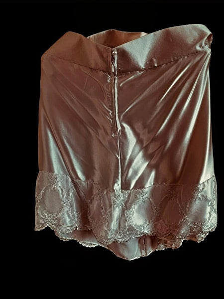 Silver Silk and Nottingham Lace Skirt - SK1