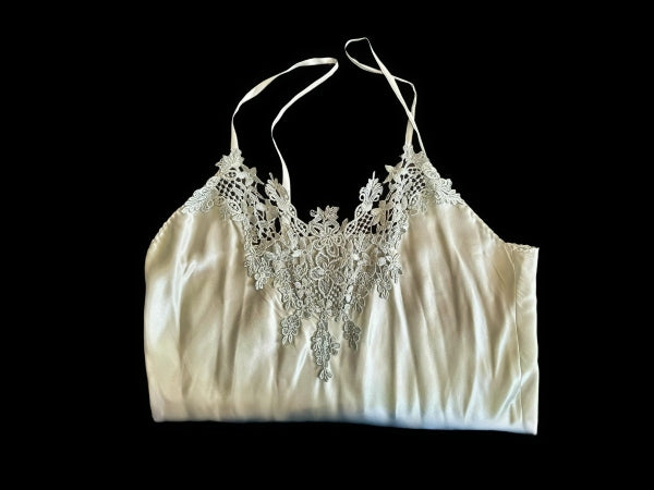 Pure Pale Blue Silk and Nottingham Lace Chemise  - SL000001