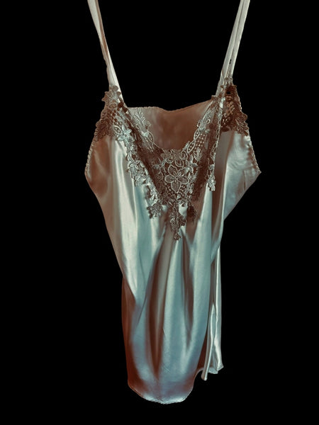 Silk and Nottingham Lace Chemise  - SL1