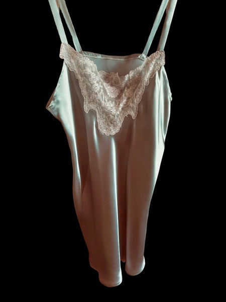 Silk and Antique Nottingham Lace Chemise  - SL2