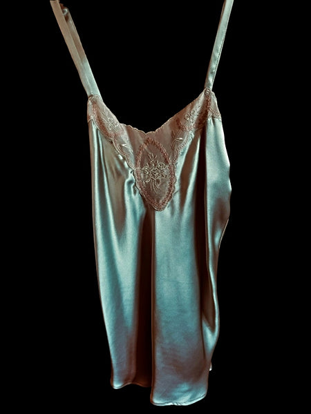 Silk and Antique Nottingham Lace Chemise  - SL3