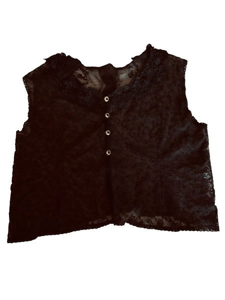 Black Sleeveless Blouse - VBL105