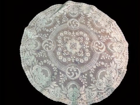 Vintage Filigree Nottingham Lace Table Topper - VCP301